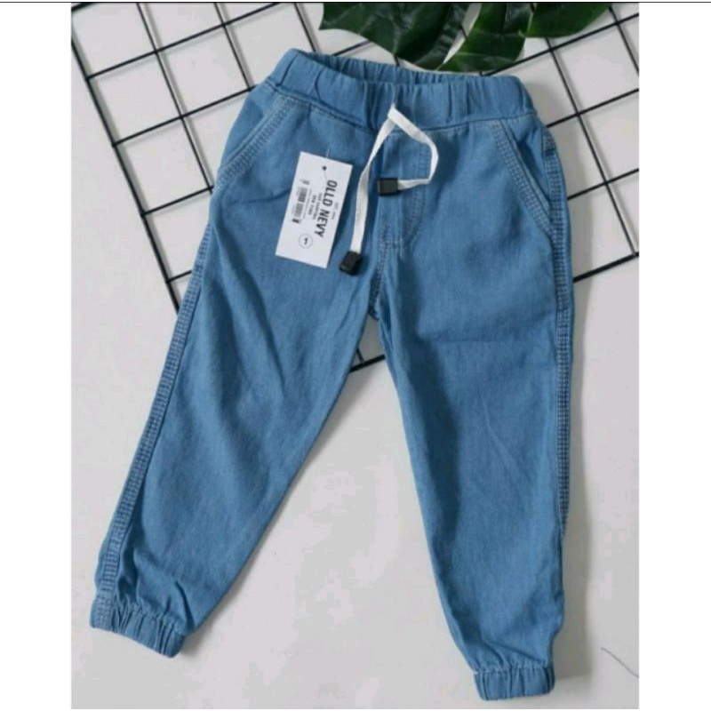 Jogger polos celana panjang jeans anak 1-9 thn celana panjang anak unisex