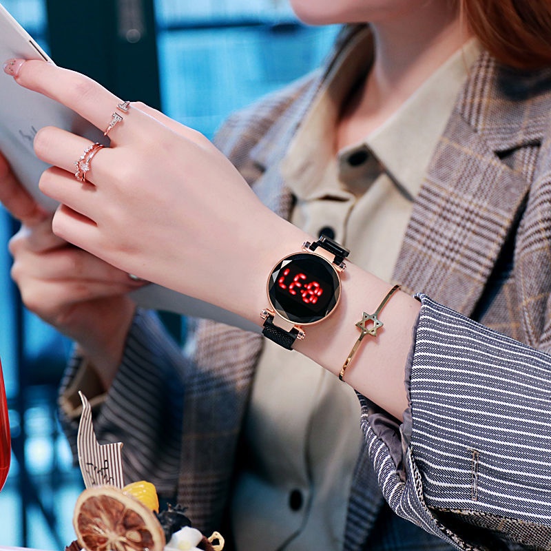 [✅COD] JAM TANGAN WANITA TERBARU JAM MAGNET RANTAI JAM TANGAN DIGITAL IMPORT JAM HARGA MURAH-3