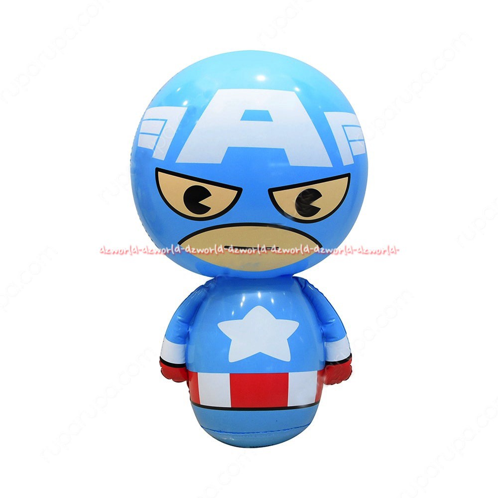 Marvel Tumbler Boneka Balon Tiup Kapten America 60cm Balon Tinju