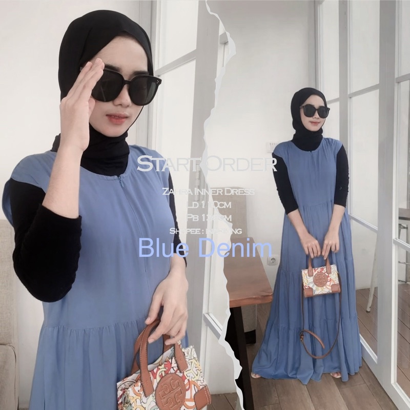 NEW PRODUCT Dress rayon twill/gamis susun/inner dress/iner rayon twill tebal/dress korea/dress tanpa