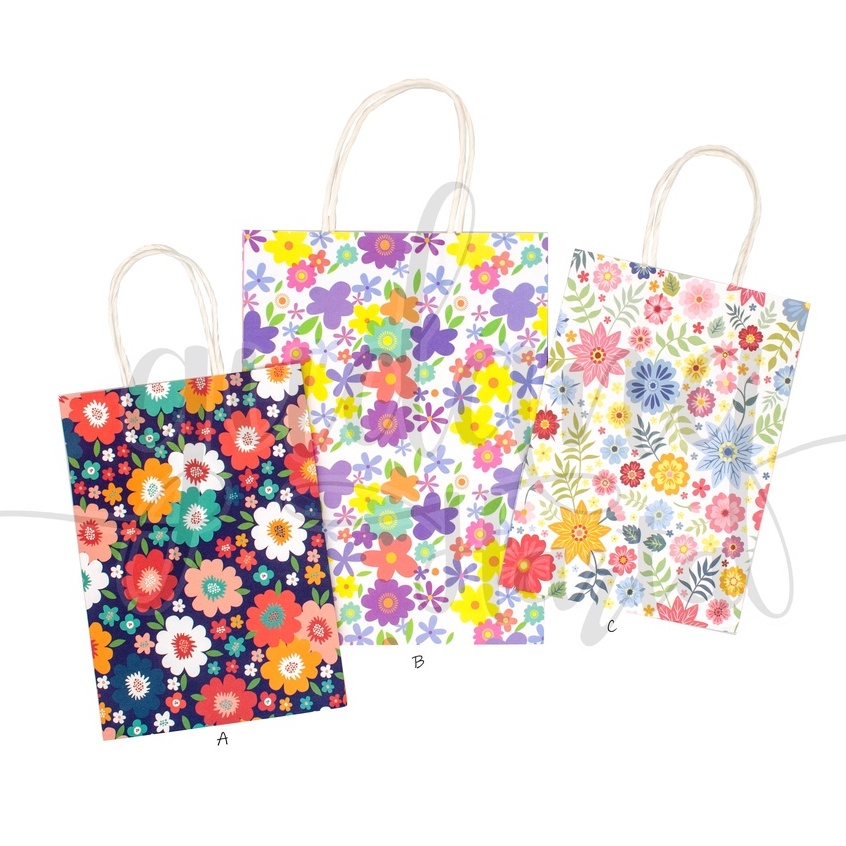 

Paper Bag Summer floral Tas kado Motif Bunga Daisy Hadiah GH 507287