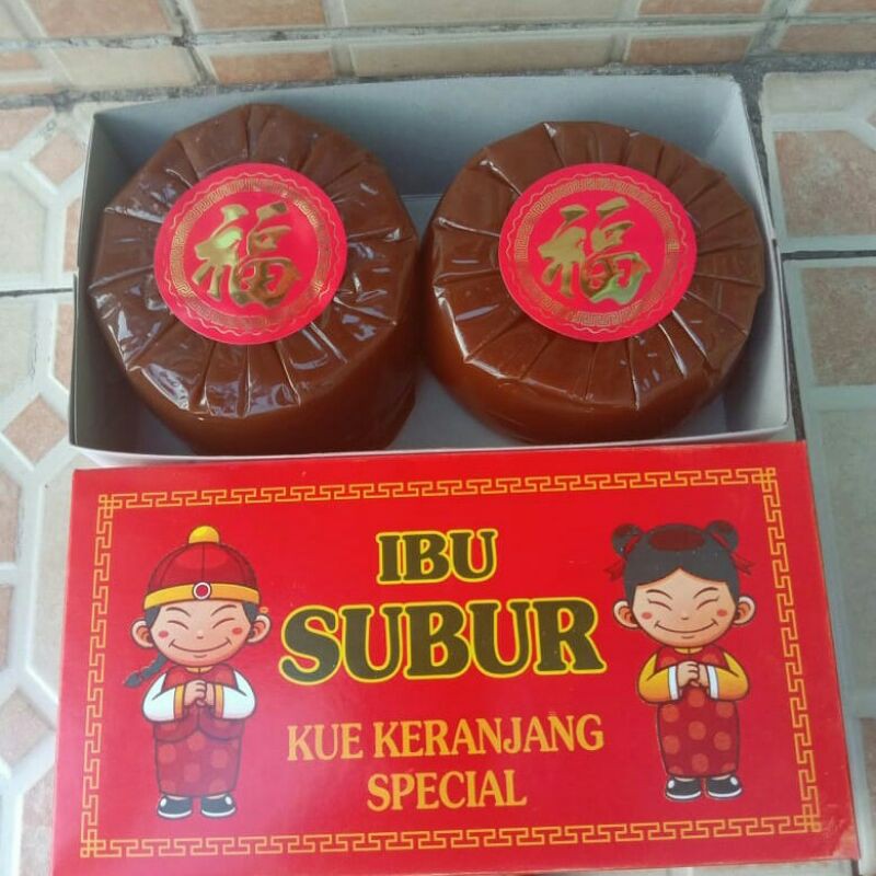 

Kue keranjang/kue cina/kue lebaran/kue bakul/wangi 1kg 2pcs pakai box