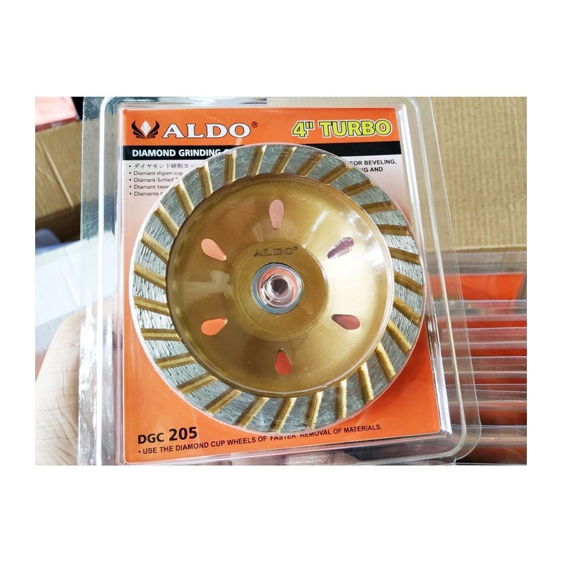 Murah ALDO 205 Diamond Cup 4 INCH Grinding Wheel Cyclone POLES BATU ALAM