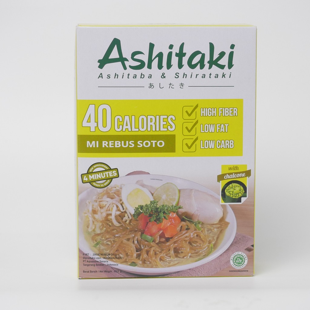 Ashitaki Mi Rebus Soto 69 gr (Mie Rendah Kalori)