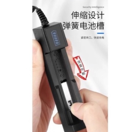 Charger Baterai USB 18650 1 Slot / Cas Baterai Universal