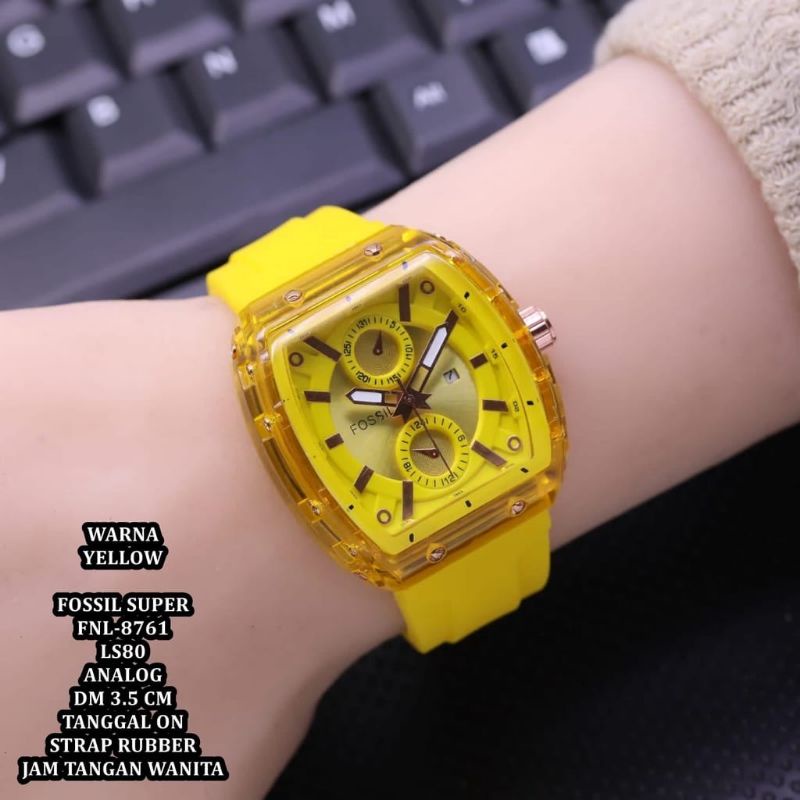 Jam Tangan F0ssil Rubber Jam Tangan Terlaris Pria Wanita Hot Seller