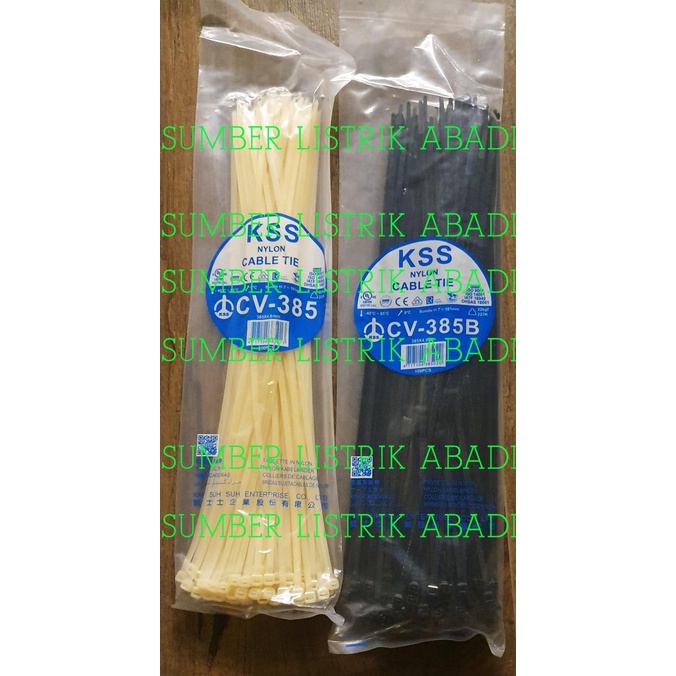 

BEST SELLER KABEL TIES KSS CV 385 ISI 100PCS (HITAM/ PUTIH) ORIGINAL