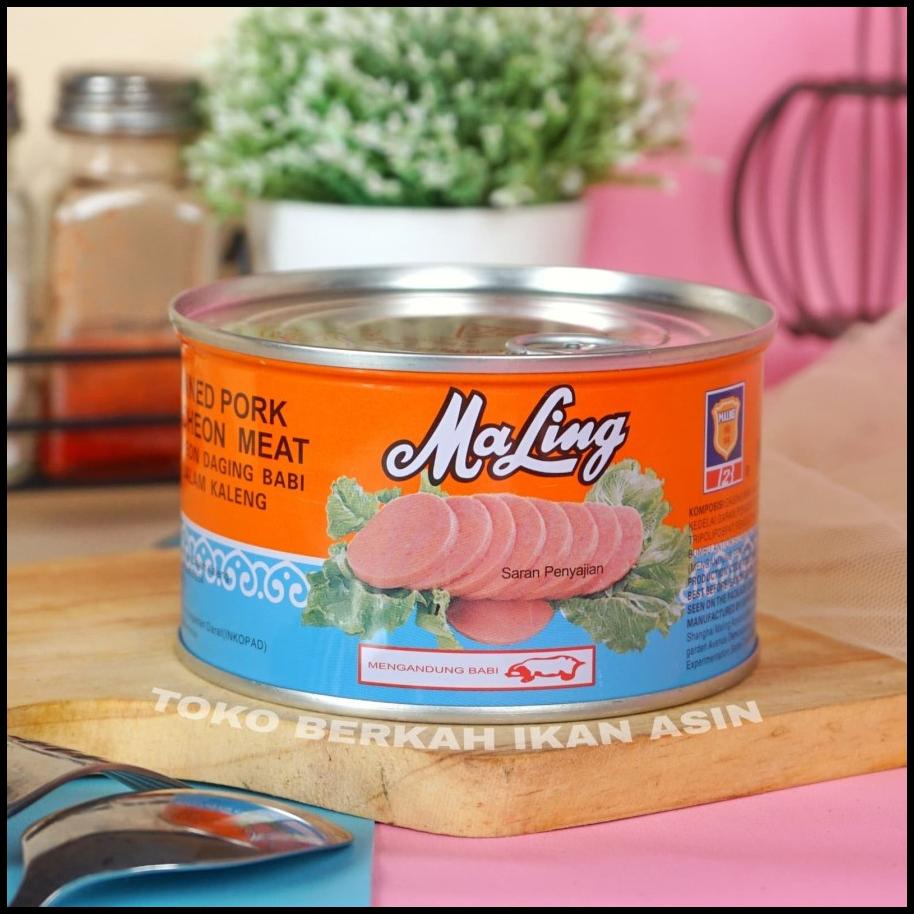 

Ma Ling Canned Pork / Daging Babi Maling Luncheon Meat - Tts 397 Gram - Besar