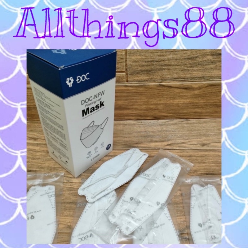 Masker KF94 DOC IMPORT High Premium Quality Sealed per pcs 1 box isi 30 pcs 4 ply Steril Higienis