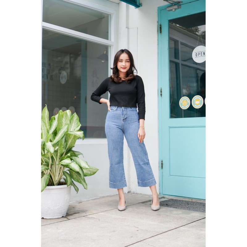 VIERLIN - Jeans 618 - KULOT JEANS HIGH WAIST