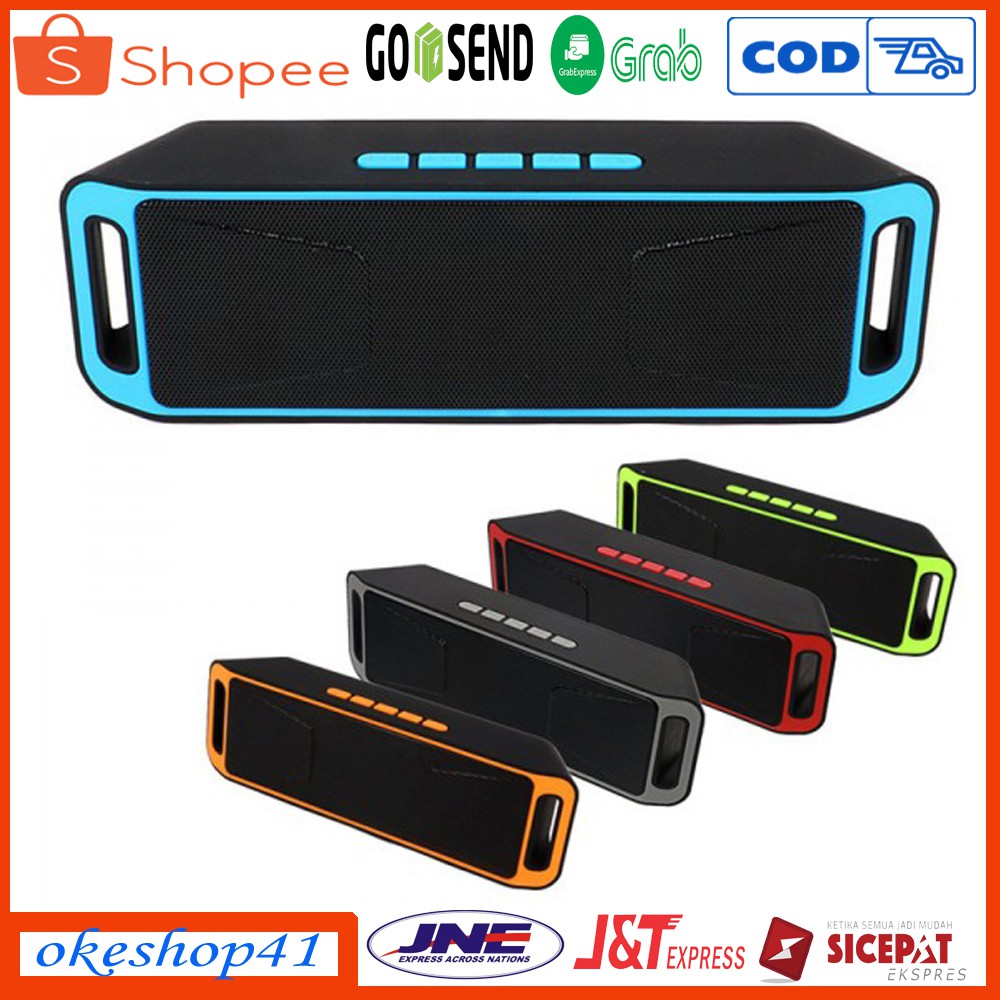 Speaker Music Wireless A2DP SC 208 Round Shape Bluetooth with Hands-free Mic Support TF Card