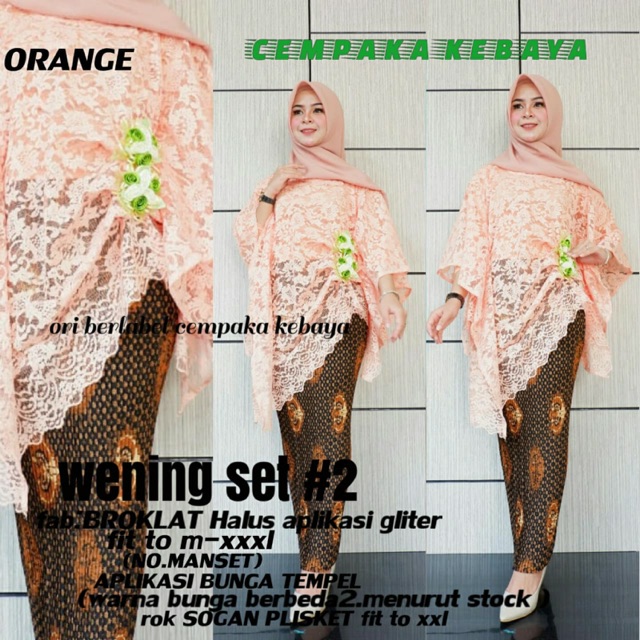 Kebaya Brokat Batik Set Wening  Jumbo