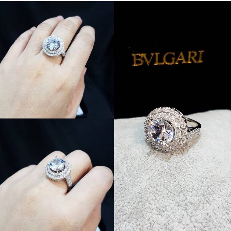 Cincin Zircon lapis emas Premium Quality anti karat anti alergi Ring Branded import c6