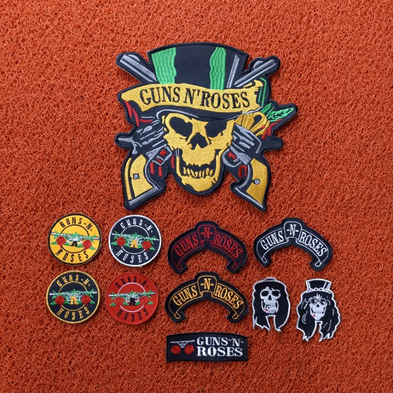 BACKPATCH BORDIR / EMBLEM GUNS N ROSES SATU SET BEST QUALITY