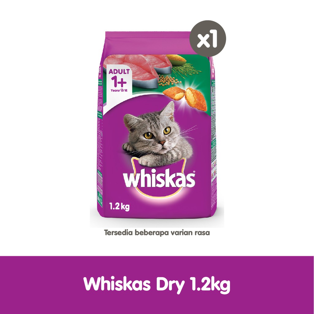 WHISKAS® Makanan Kucing Kering 1.2kg | Shopee Indonesia