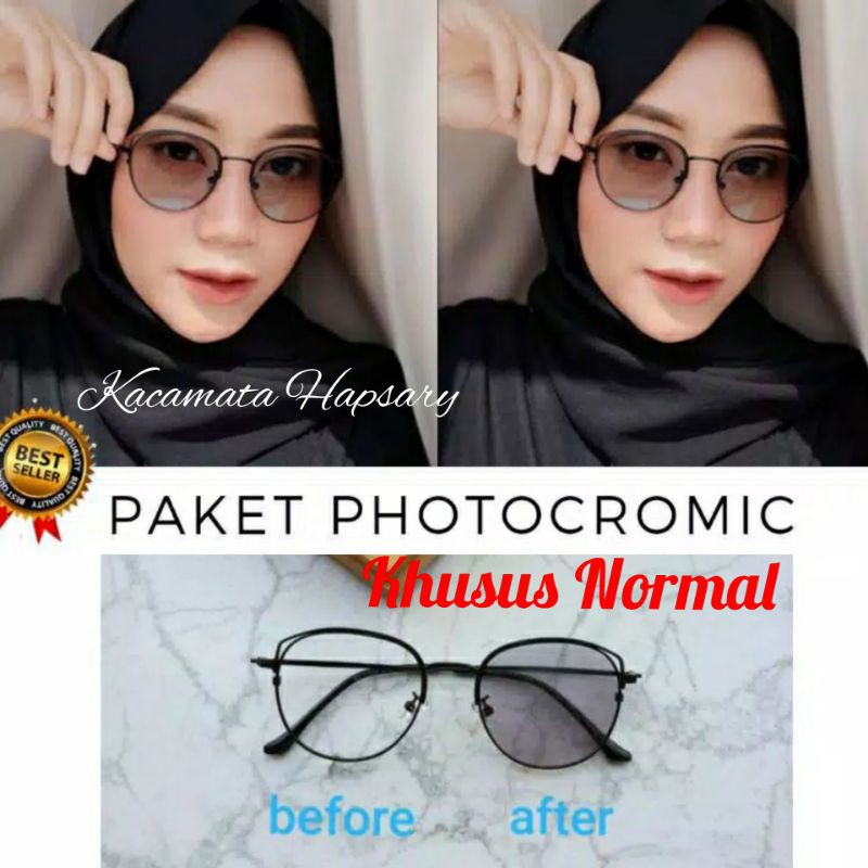 FRAME KACAMATA PHOTOCROMIC ( NORMAL ) KACA MATA WANITA 1308 | KACAMATA ANTI UV | KACA MATA FASHION