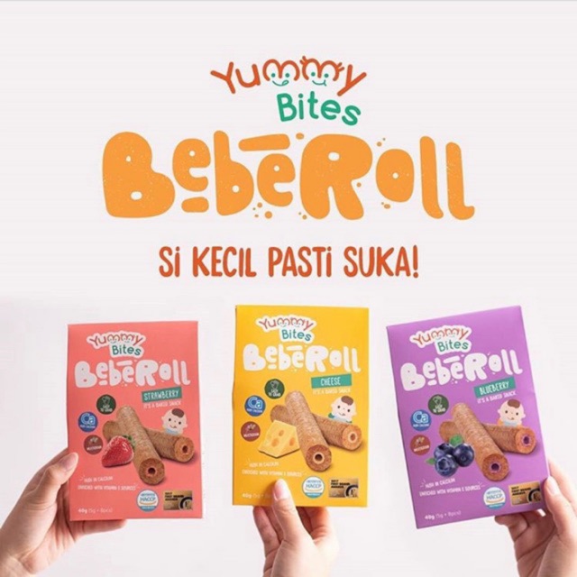 YUMMY BITES Beberoll Bebe Roll 6 Rasa 40gr 40 gr / Biskuit Bayi / Snack Bayi