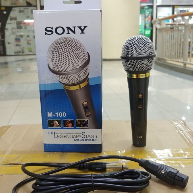 mik karaoke mik kabel colokan Sony M100 suara jernih bisa cod