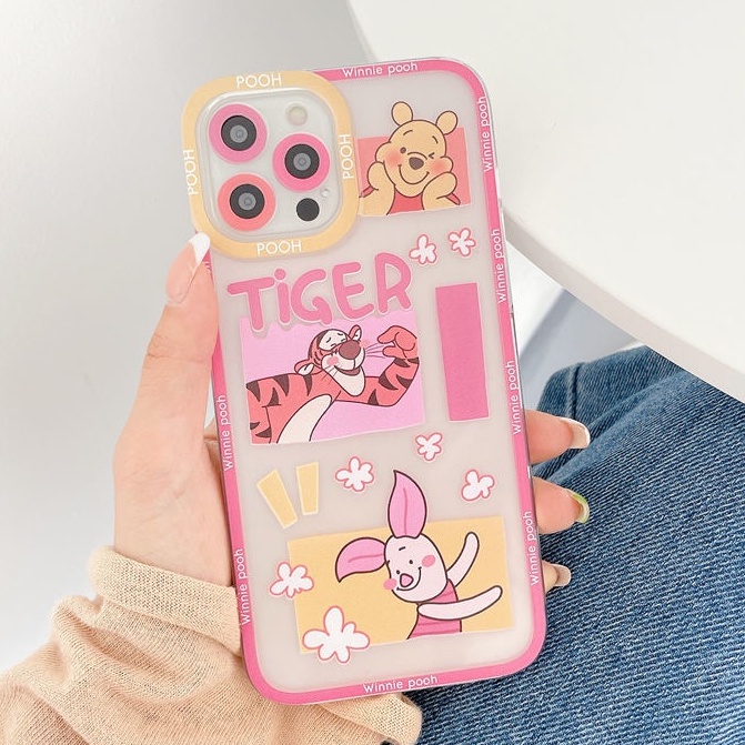 Casing IPhone 13 / 12 Pro Max / 11 / XS / XR / X / 8 / 7 / 6 / 6S Plus Motif Beruang Lucu