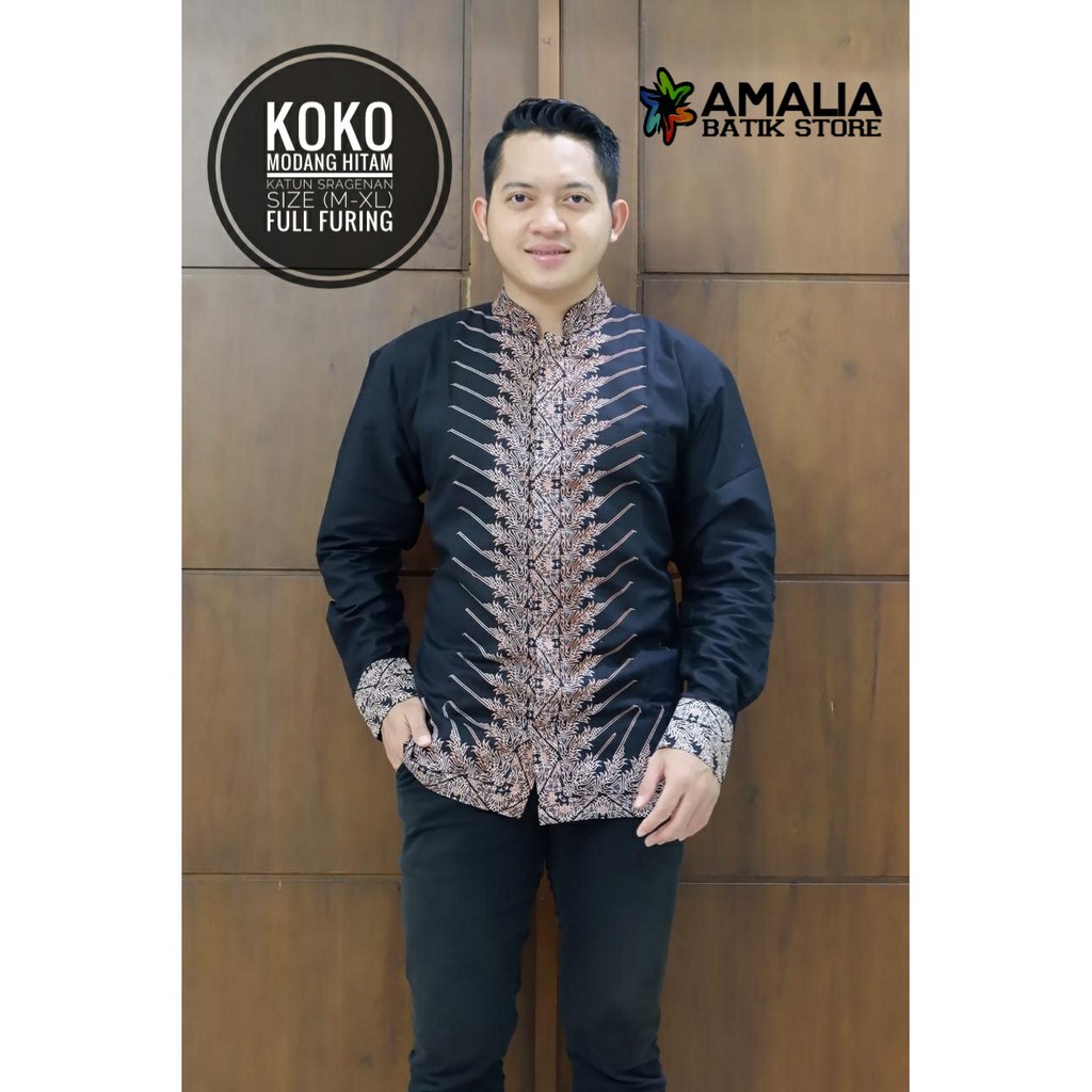 KOKO MODANG HITAM BATIKSOLOAMANAH KEMEJA BATIK SOLO PRIA LENGAN PANJANG PENDEK LAPIS FURING ATASAN PREMIUM MODERN KATUN HALUS SEMULUR HIJAU PROBO KUNING SEJAGAD NAGA SOGAN VIJAY PEN KAPAL KANDAS PROBOSETO HIJAU BIMASENA PEKSI LUHUR WIRAYUDHA AMALIA SM KLA