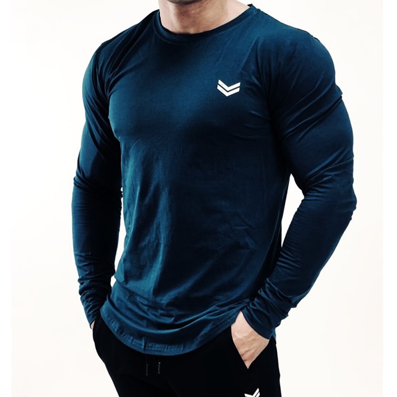 PREORDER New Long Sleeve T Shirt Sport Men Gym Shirt Quick Dry Gym Fitness Training Running t shirt 