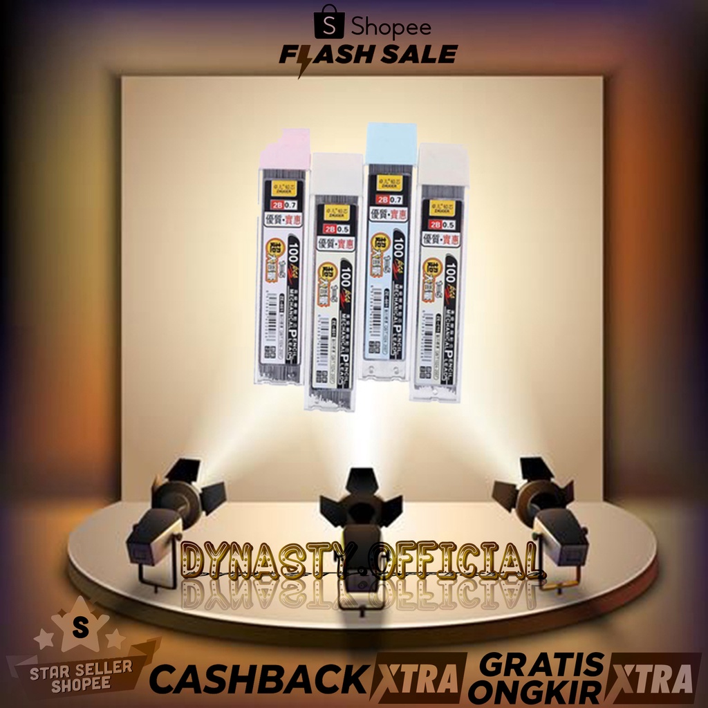 

100pcs Isi Ulang Pensil Mekanik Otomatis 2b Bahan Grafit