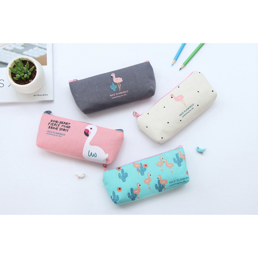 

Tempat Pensil Kanvas Flamingo