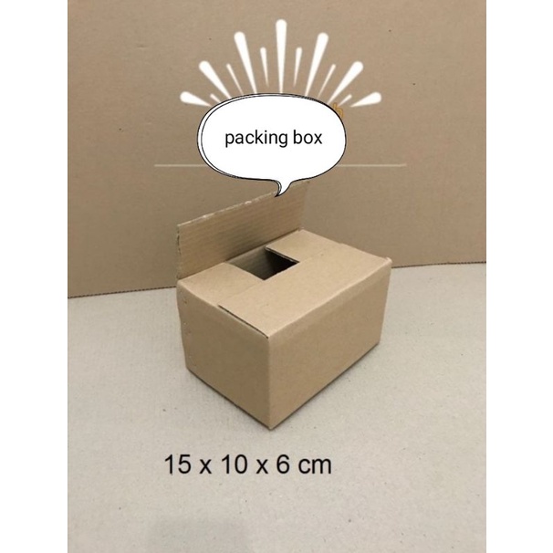 

karton/dus UK.15x10x6cm.single wall luar polos dalem ada tulisan