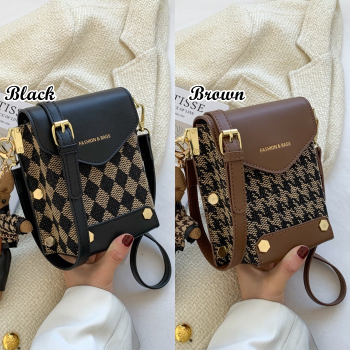 Mini Sling Bag GD23340 Tas Selempang Wanita Fashion Gantungan Bunny