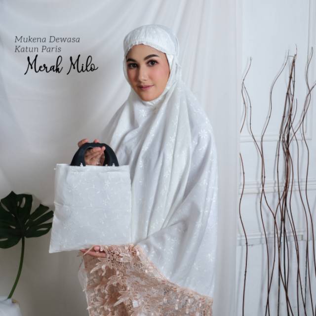 Mukena Dewasa Katun Paris Merak || Mukena Katun Paris Renda Milo