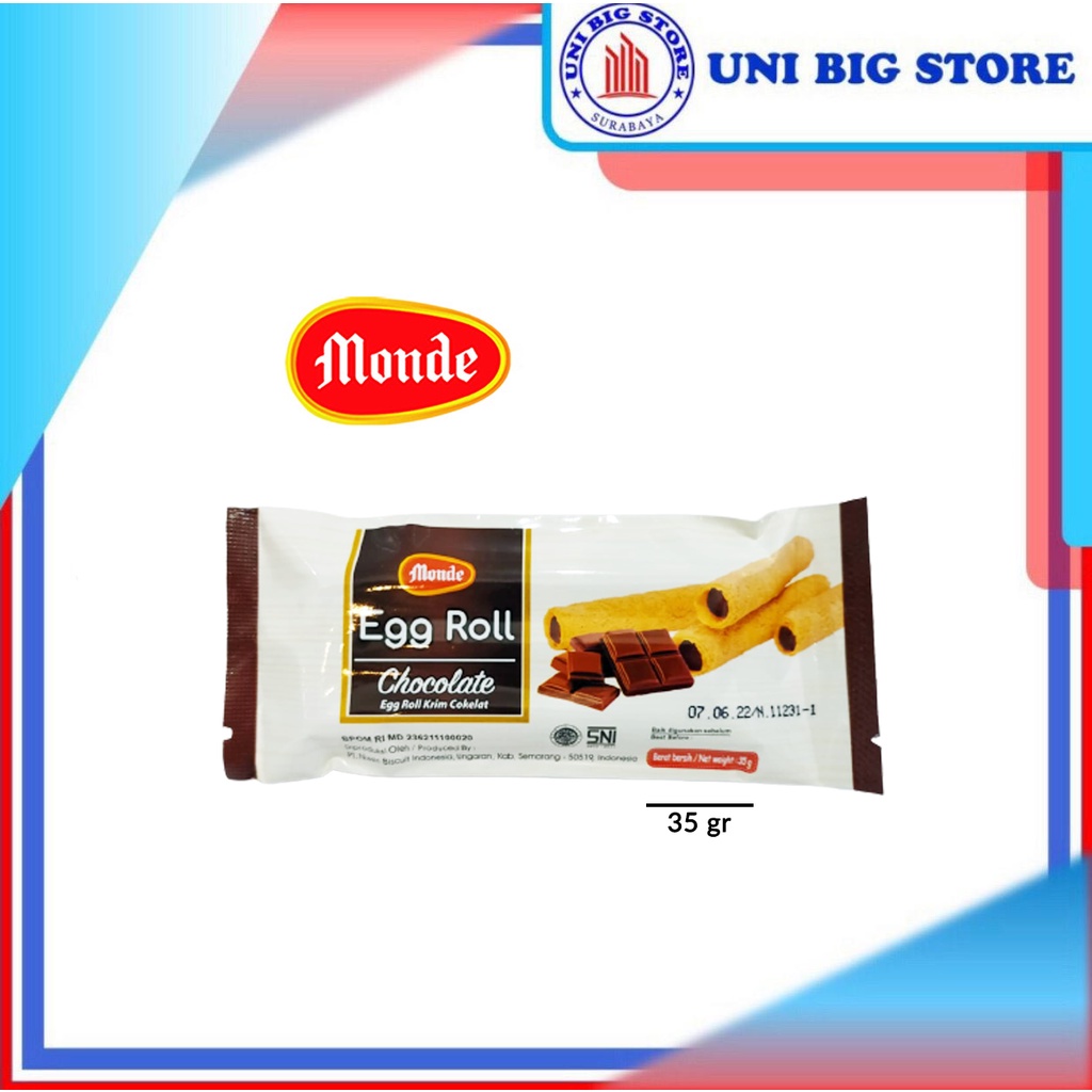 

Monde Egg Roll Chocolate Stick Biskuit 35 gr Coklat