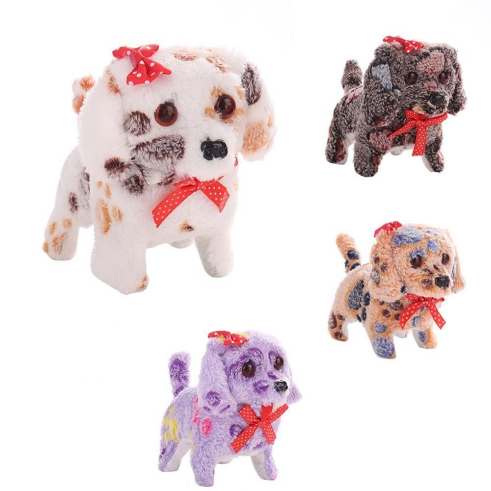 Boneka Anjing Menggonggong Elektronik Bahan Plush Dengan Lampu