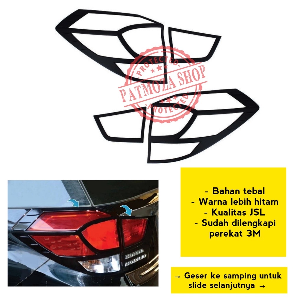 GARNISH BELAKANG MOBILIO PREMIUM HITAM TAIL LAMP GARNISH