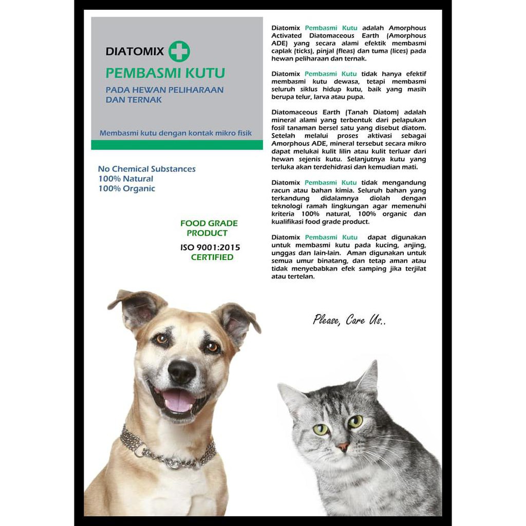 Grab Oke Diatomix Obat Kutu Anjing Kucing Kelinci Dll 100