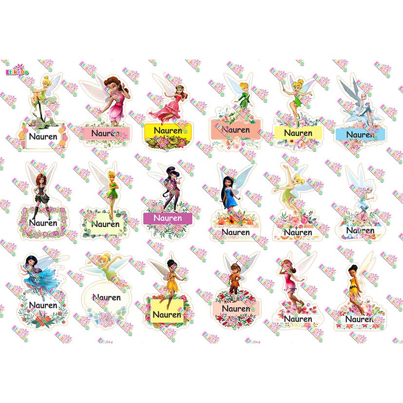 

LABEL NAMA FAIRY TINKERBELL 72 STIKER - ANTI AIR/LUNTUR-2 Nama FR1M2