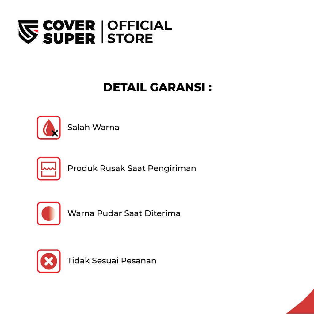 Cover Motor Ukuran L Merah - CoverSuper