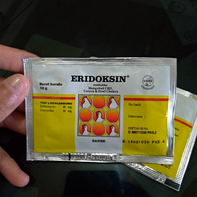 ERIDOKSIN 10 gr obat ayam