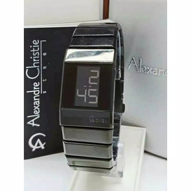 Alexandre Christie digital kotak full black 9100