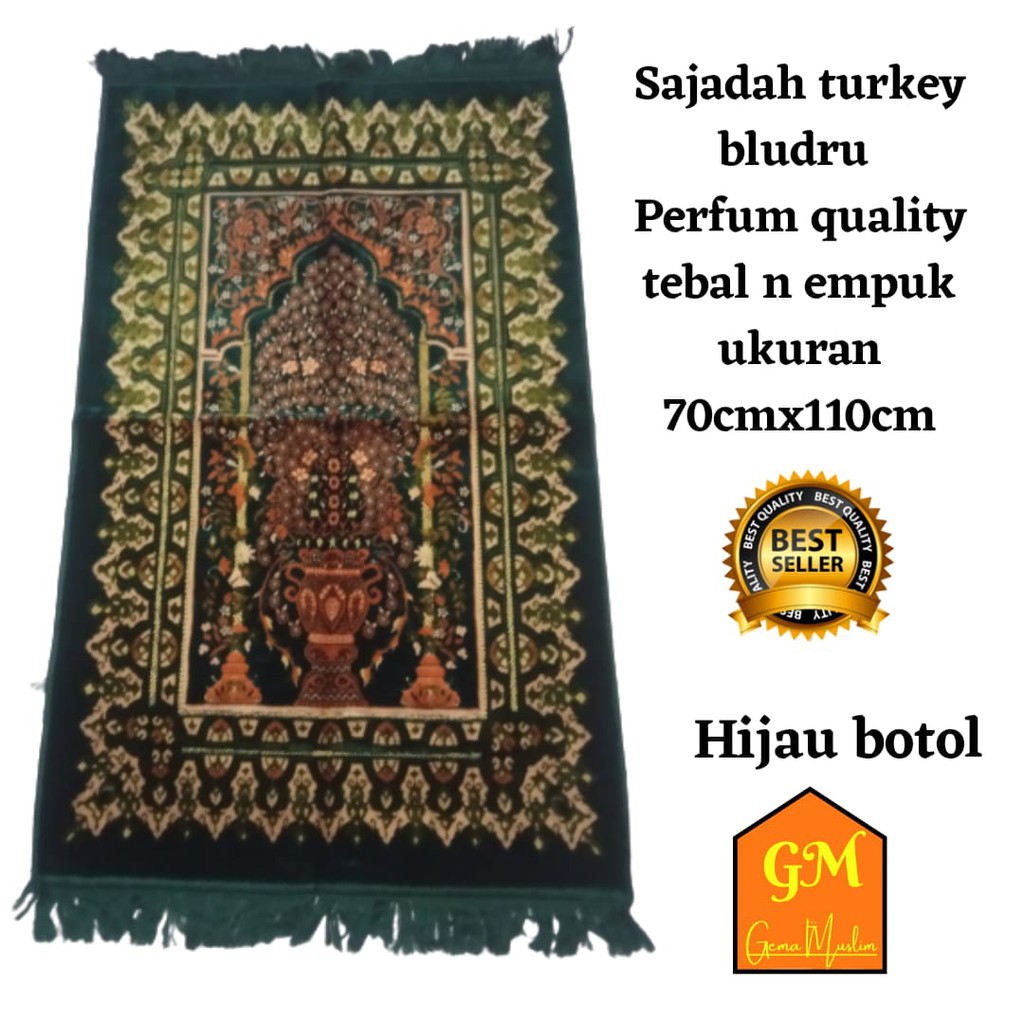 sajadah turky perfum premium hijau botol