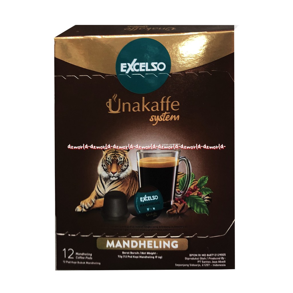 Excelso Unakaffe 12pod Mandheling Sumatera Coffee Kopi Sumatra Cair 12 pod Kopi Excelso Cair Ekselso Unakafe Mandaeling Sumatra Kopi Kapsul Capsul Coffee