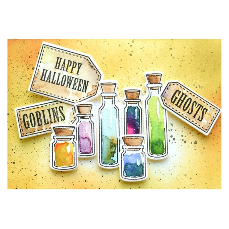 Stempel Segel Bahan Silikon Motif Happy Halloween Untuk Dekorasi Album Foto