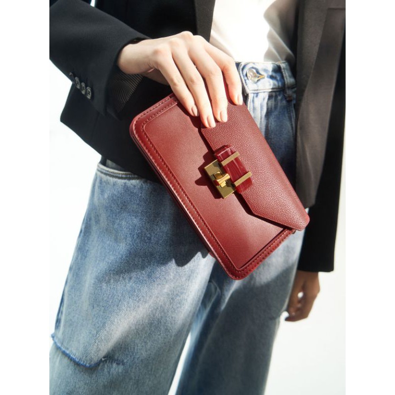 CK Stone-Embellished Envelope Bag