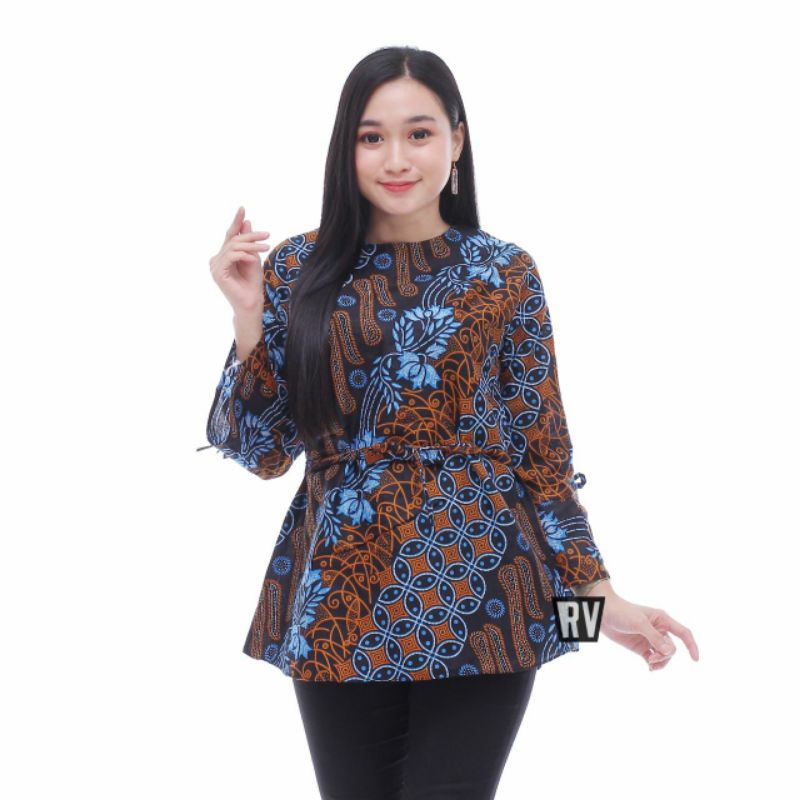 Blus Sheena atasan baju batik wanita remaja dewasa abg m l xl xxl-Blouse K 04