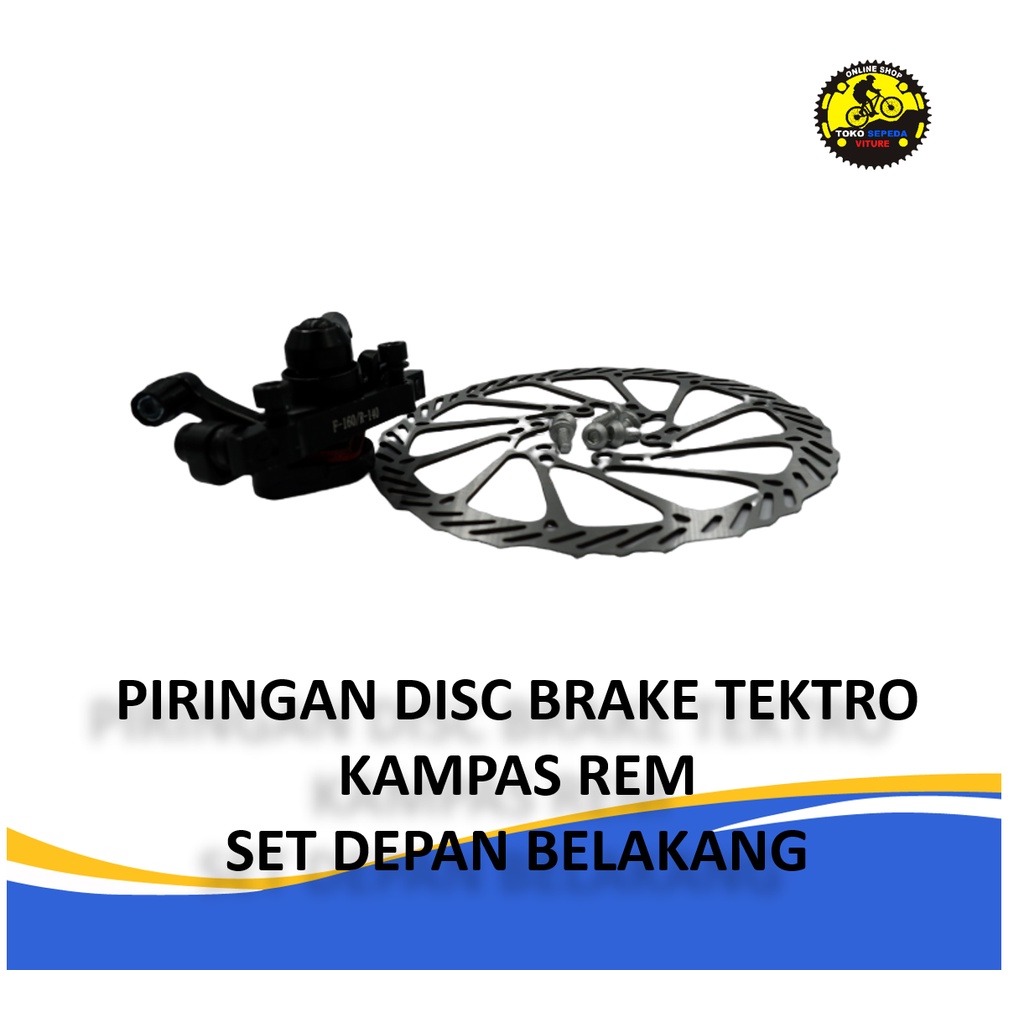 ADAMEVE PIRINGAN SEPEDA DISC BRAKE TEKTRO KAMPAS REM SET DEPAN BELAKANG