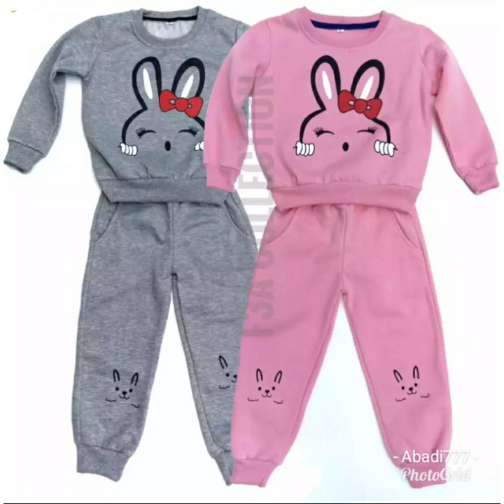 Baju Anak Anak Perempuan 1-5 tahun Setelan Sweater Anak Terlaris Baju Anak Perempuan Motif Keliinci