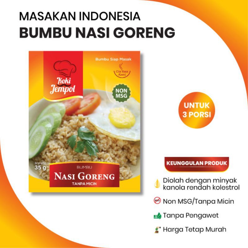 

Bumbu Nasi Goreng Non MSG Tanpa Micin