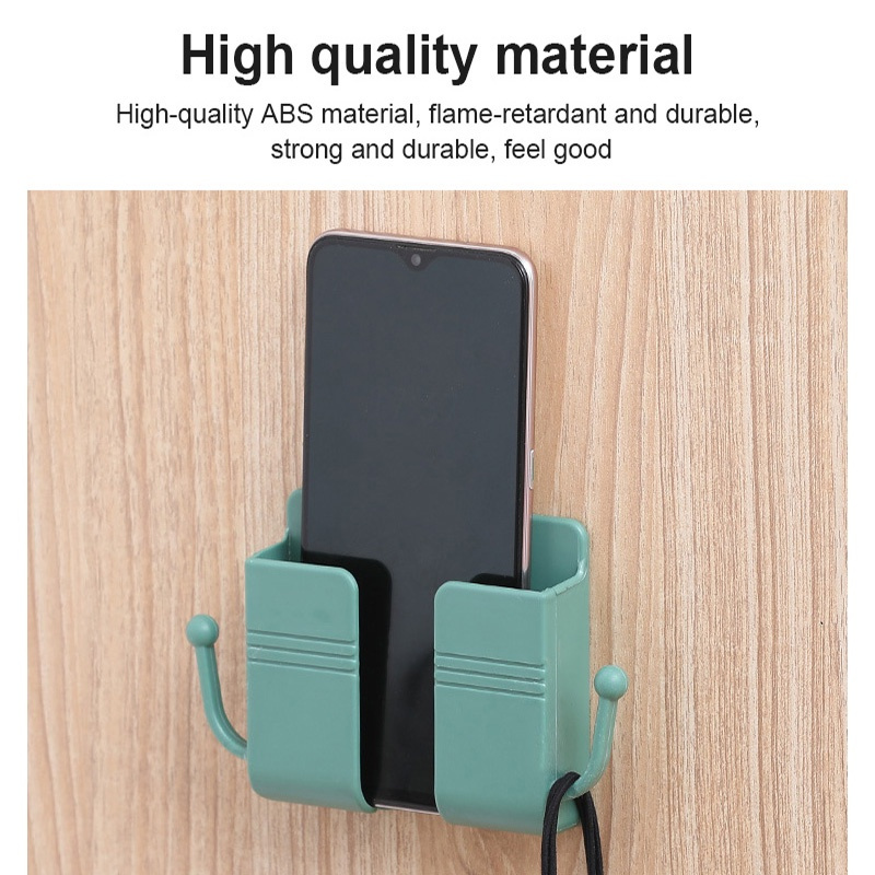 [Wall Mounted Mobile Phone Charging Organizer][Multifunctional Remote Control Storage Box ][Phone Plug Socket Wall Holder /Wall Mounted Nail-Free Space Saving Storage Rack]