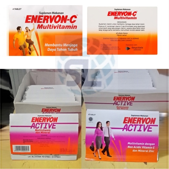 Jual Enervon C Enervon C Active Tablet Kemasan Strip Isi Tablet Murah Shopee Indonesia