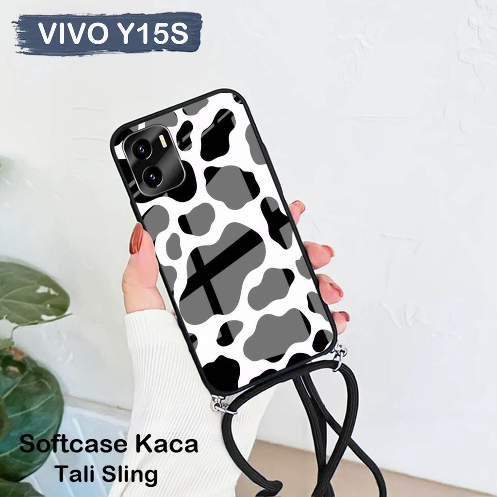[A62] Softcase Glass Kaca Tali Sling Vivo Y15S /Casing Handphone Vivo Y15S / Case Hp Vivo Y15S