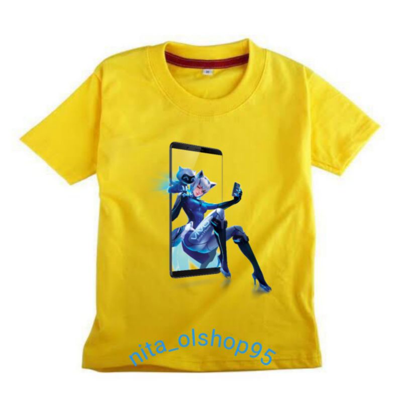 baju anak kaos anak mobile legends eudora skin vivo